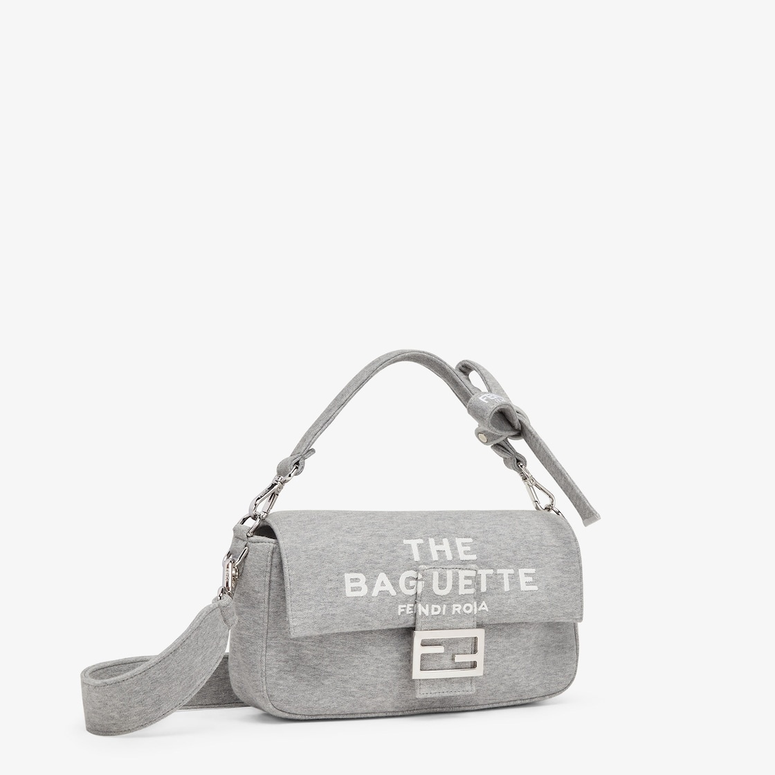 Limited edition Fendi by Marc Jacobs Baguette, made of gray mélange jersey with ‘The Baguette Fendi  - 2
