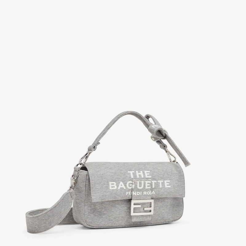 Limited edition Fendi by Marc Jacobs Baguette, made of gray mélange jersey with ‘The Baguette Fendi  2