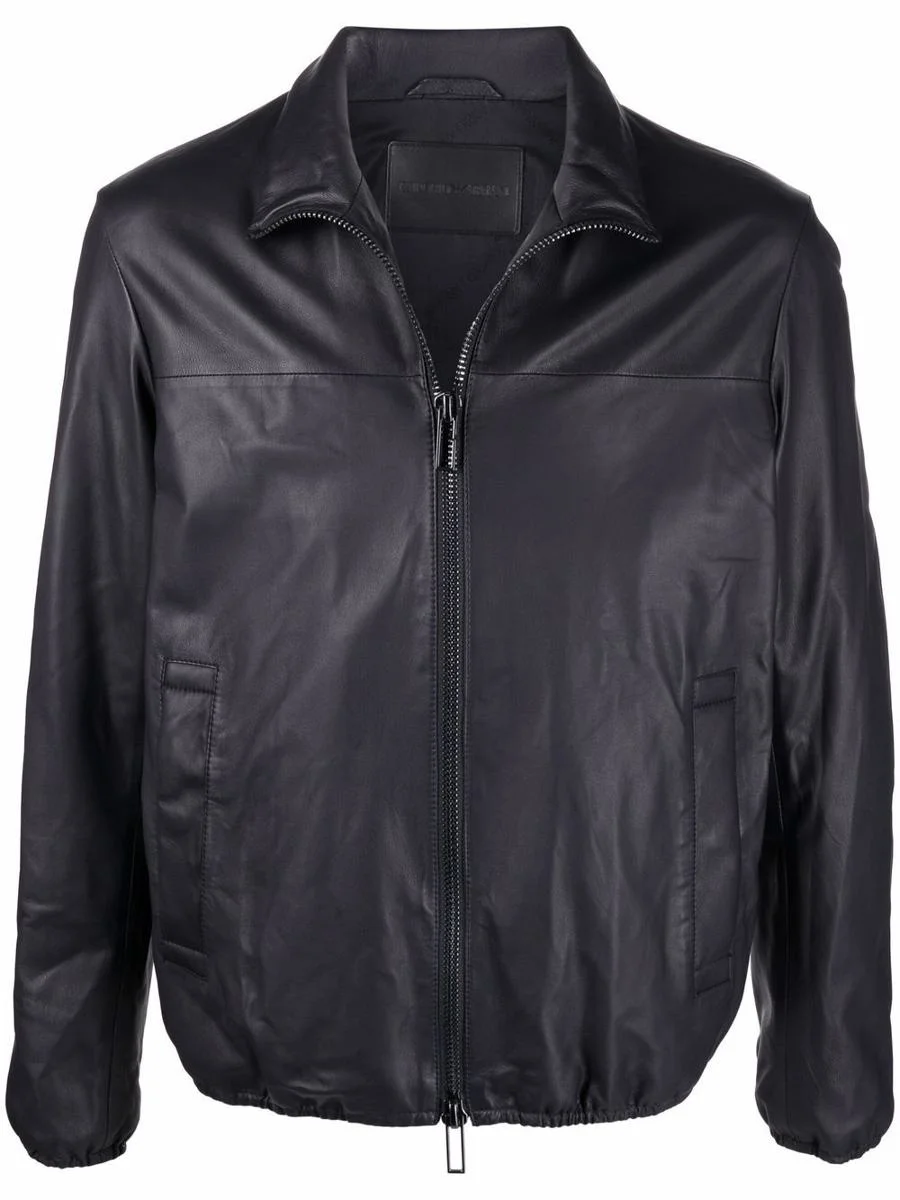Emporio Armani Leather Blouson Jacket - 1