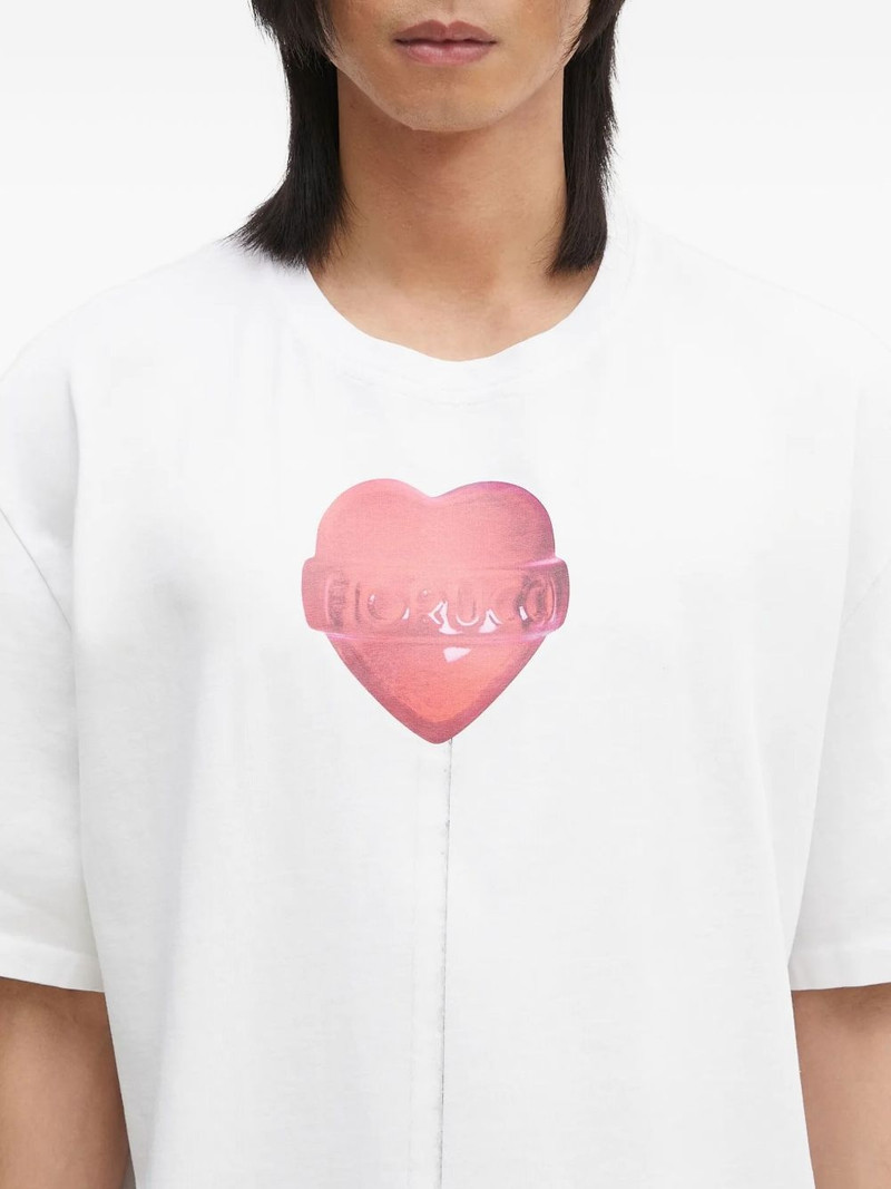 heart-balloon print T-shirt 5