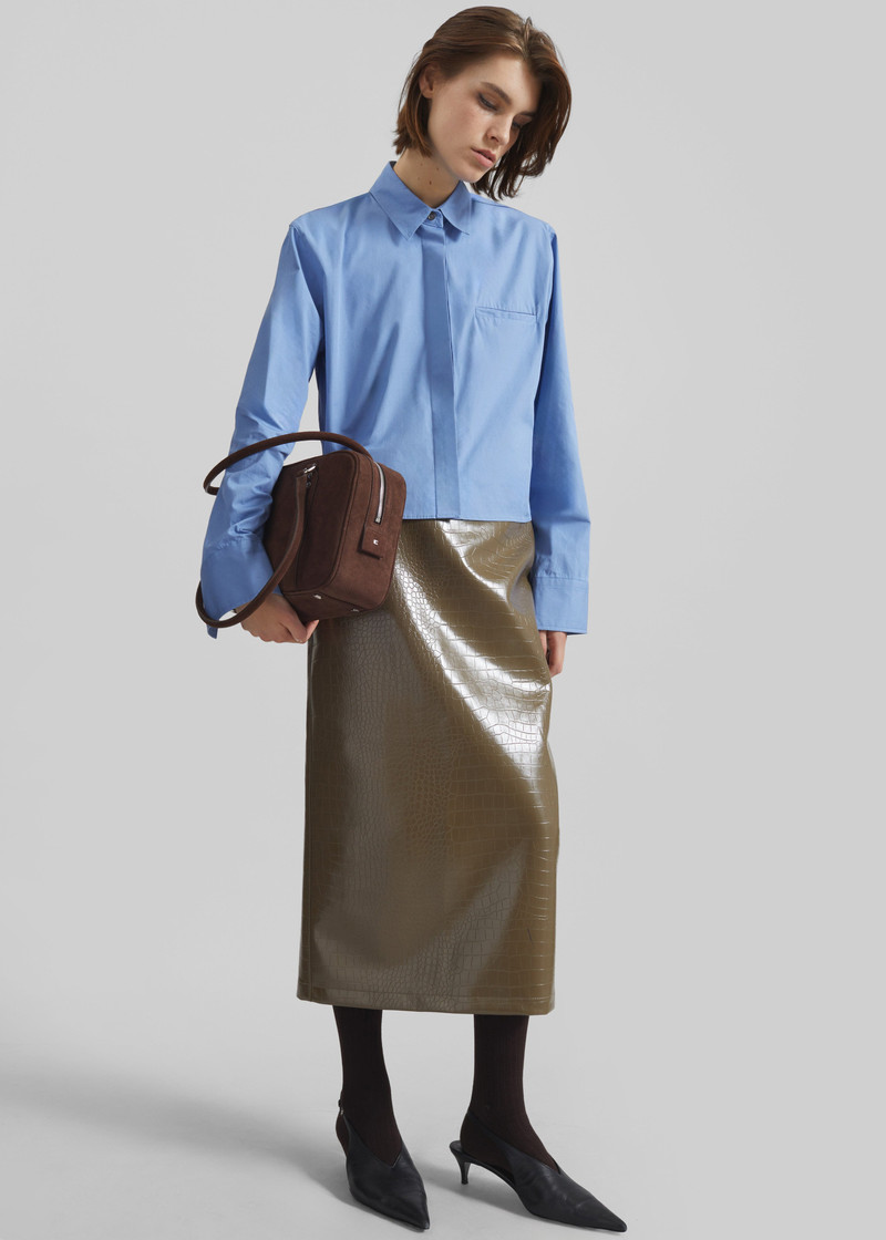 Kniva Cropped Shirt - Blue 7