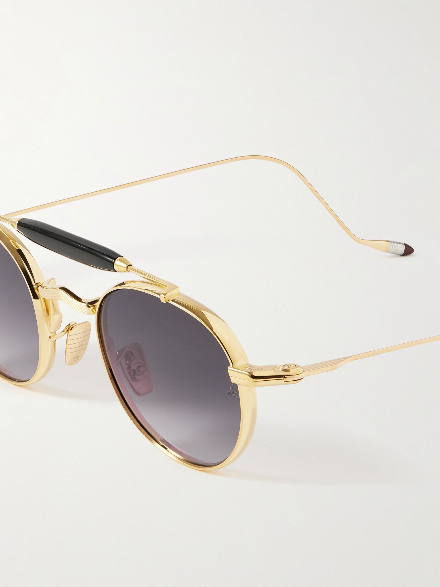 Dasan Round-Frame Gold-Tone Beta Titanium and Acetate Sunglasses Gold - 3