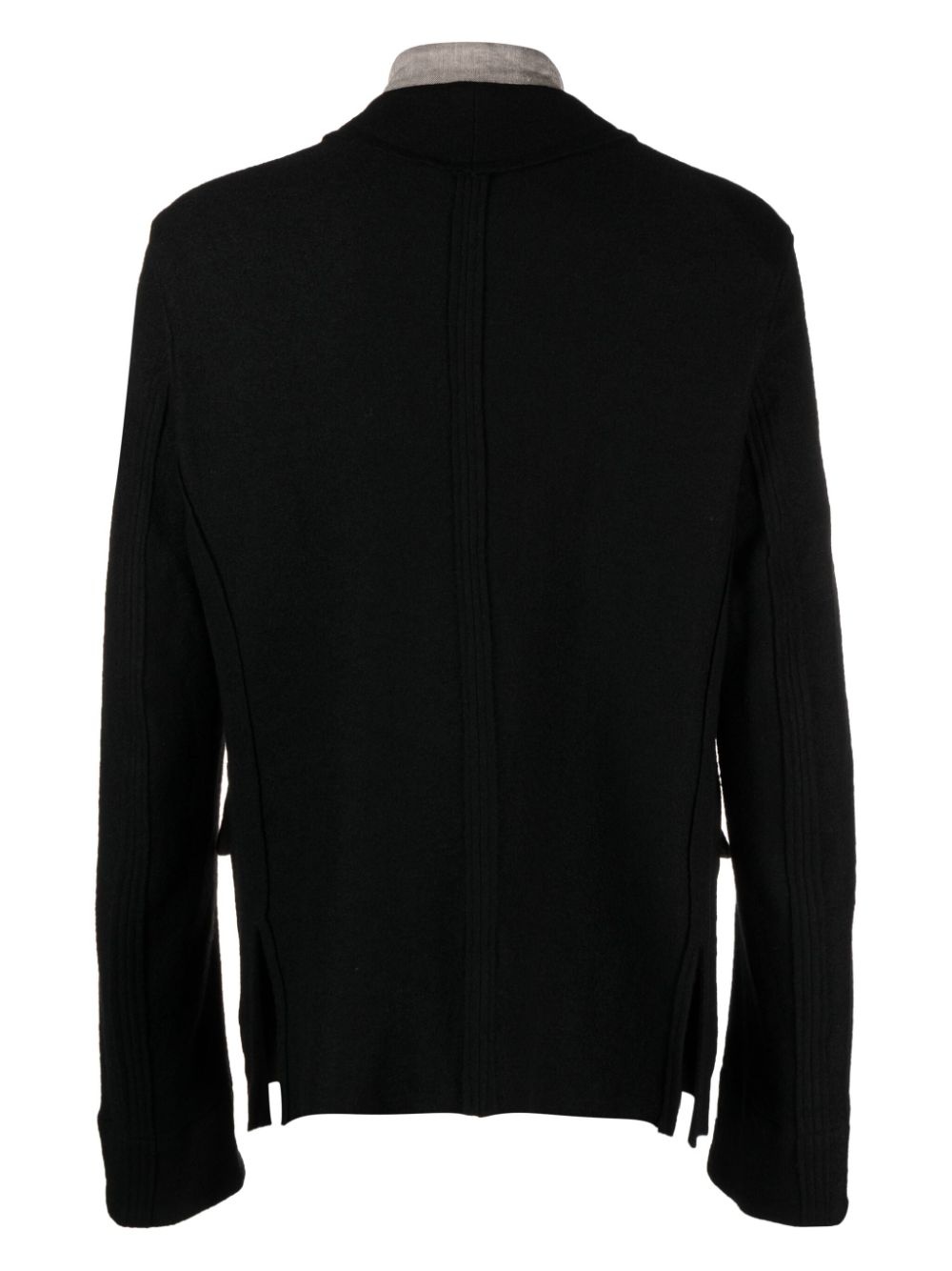 Fullling contrasting-collar felted blazer - 2