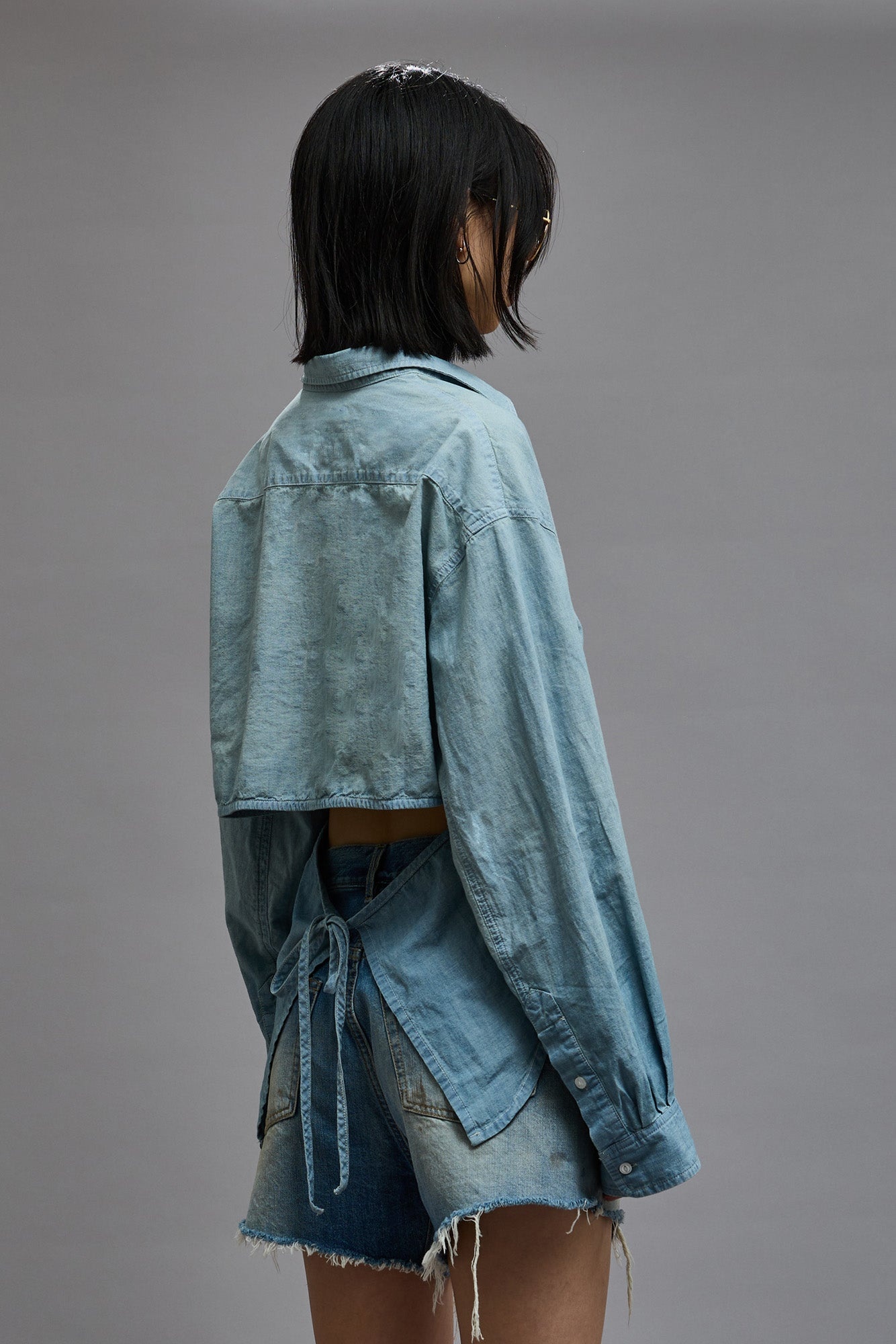 OPEN BACK SHIRT - VINTAGE BLUE - 6