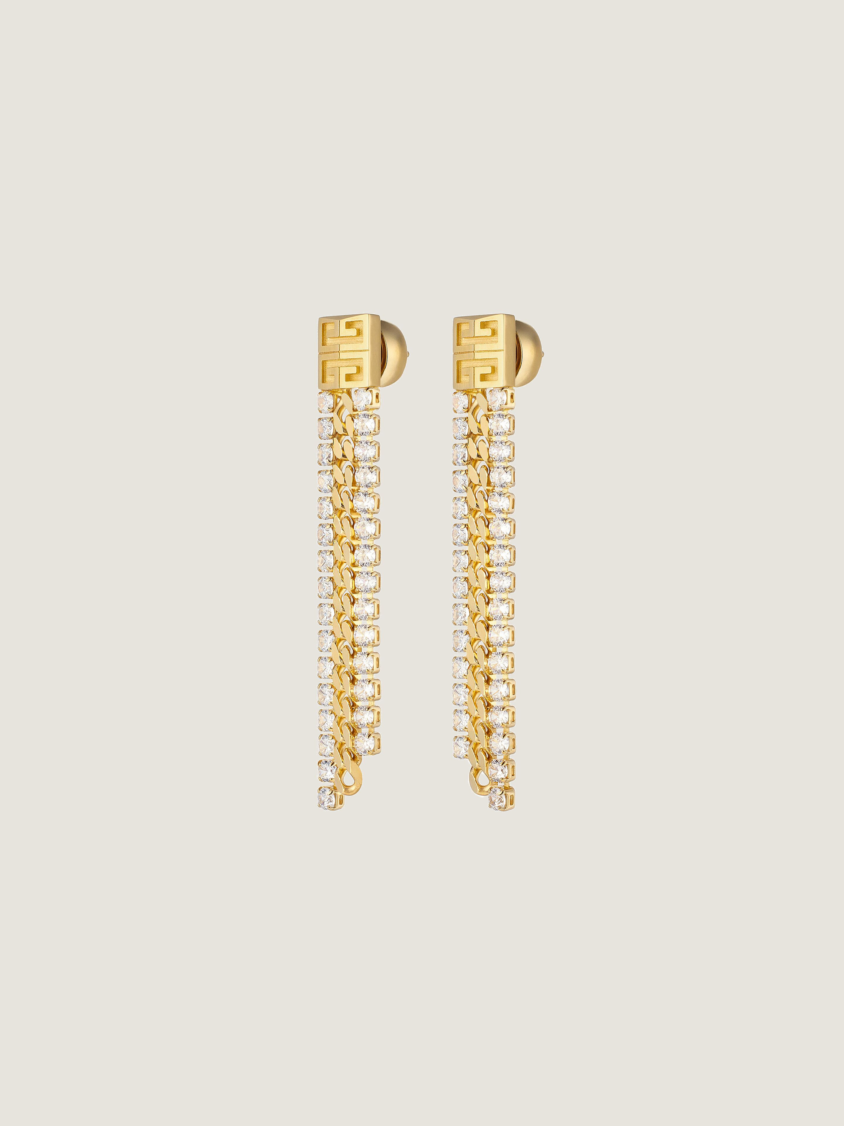 4G CRYSTAL EARRINGS IN METAL WITH CRYSTALS - 2