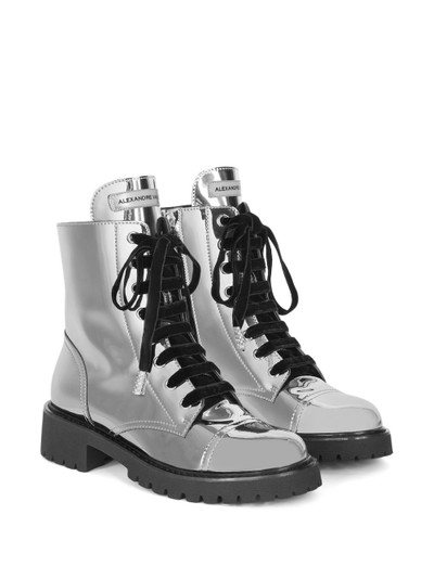 ALEXANDRE VAUTHIER metallic-effect lace-up boots outlook