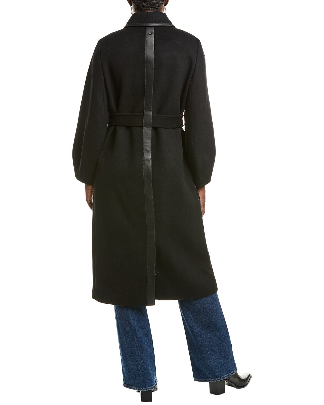 Mackage Zeva Leather-Trim Wool Trench Coat - 2