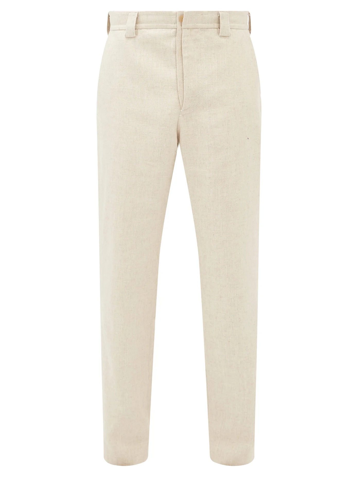 Wide-leg wool-blend trousers - 1