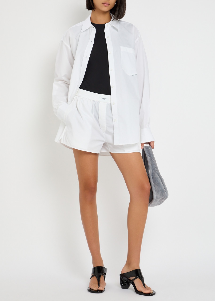 Alexanderwang.t Classic Boxer Cotton-poplin Shorts - 4