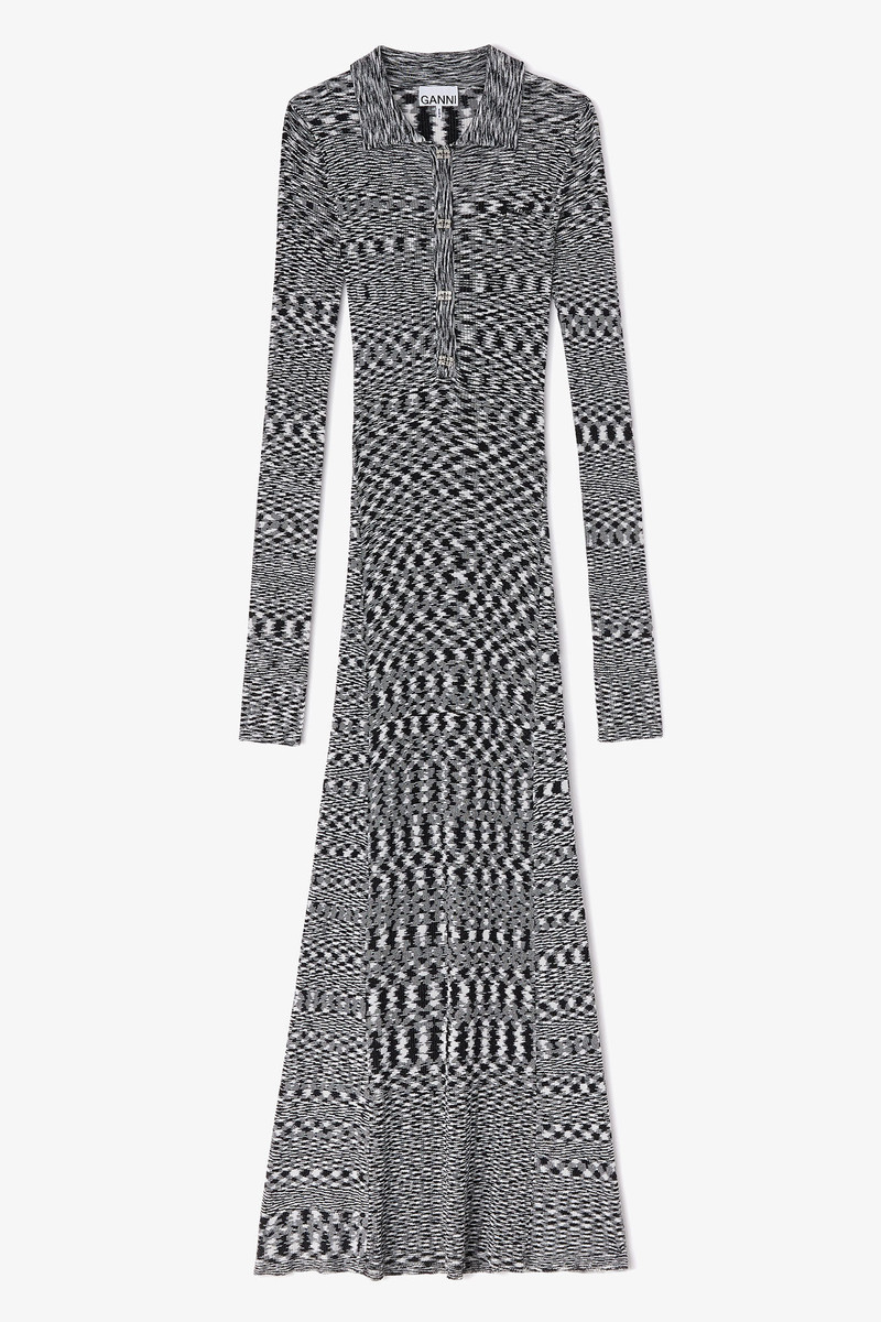 POLO DRESS IN SPACEDYED KNIT 1