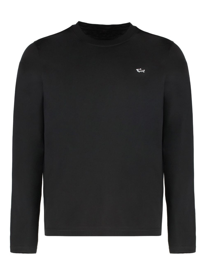 logo-embroidery long-sleeve T-shirt 1