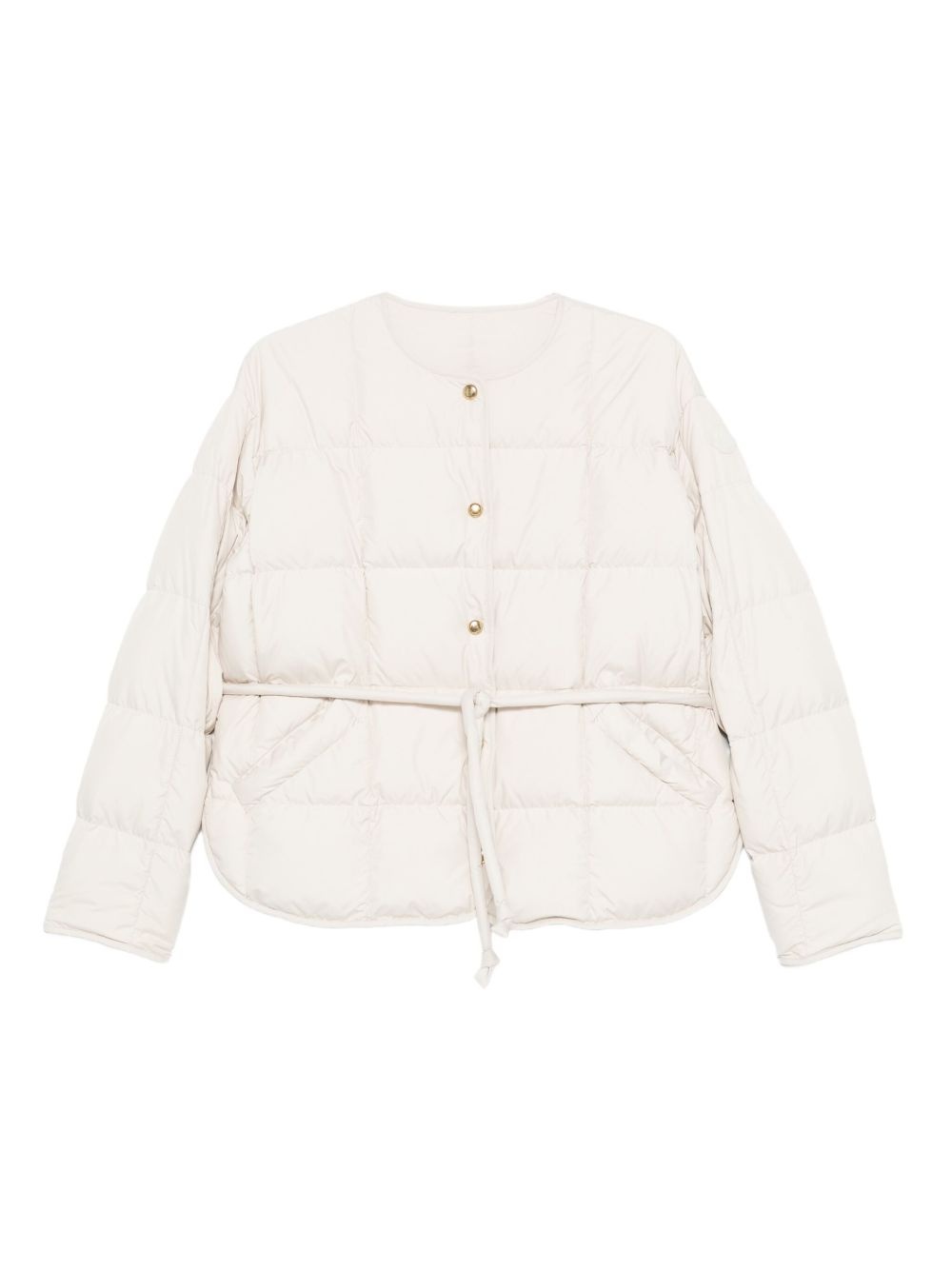 belted quilted jacket - 1