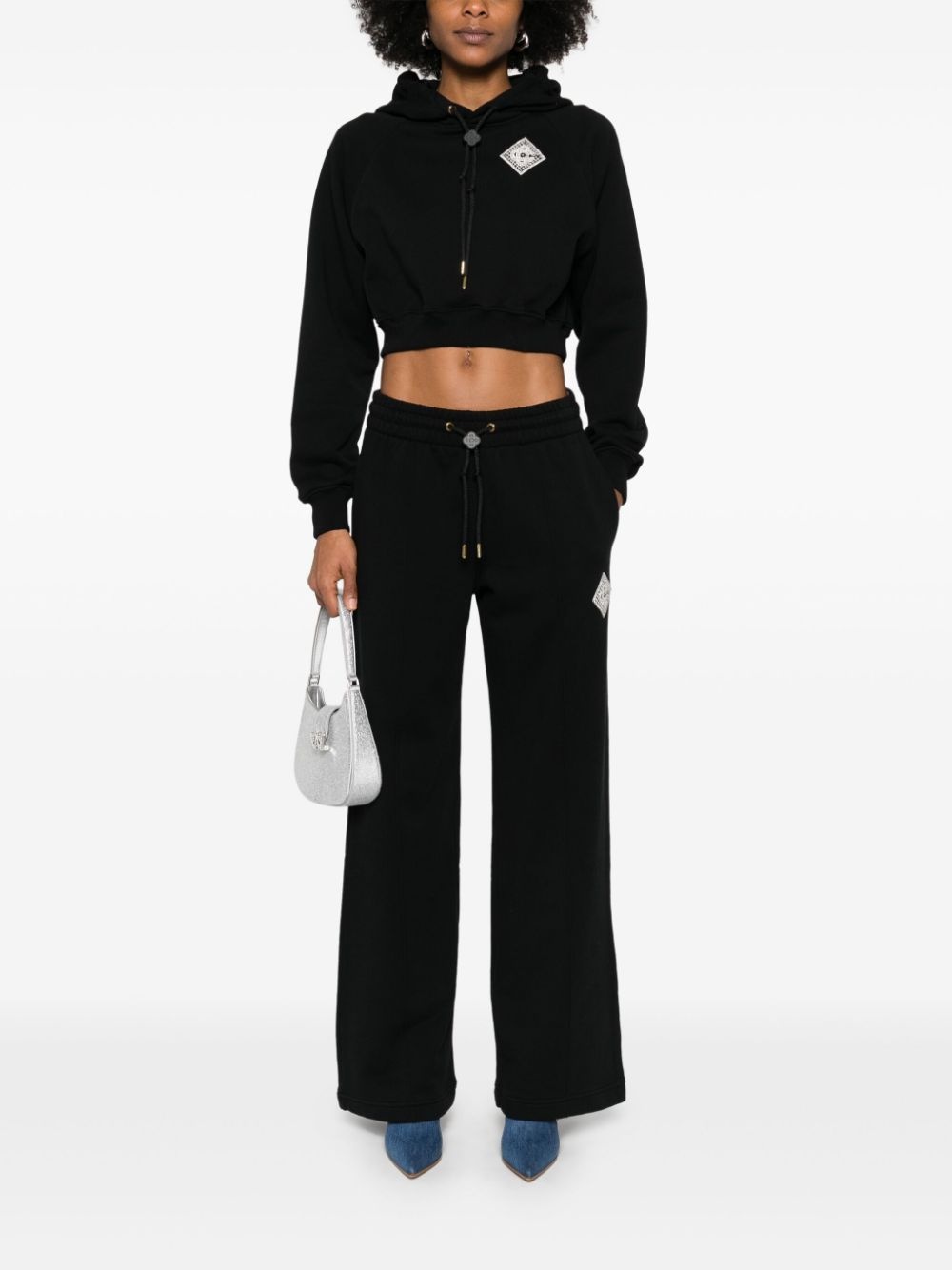 embellished cropped hoodie - 2