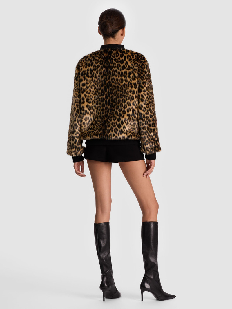 Alice + Olivia BECKY REVERSIBLE FAUX FUR BOMBER JACKET outlook