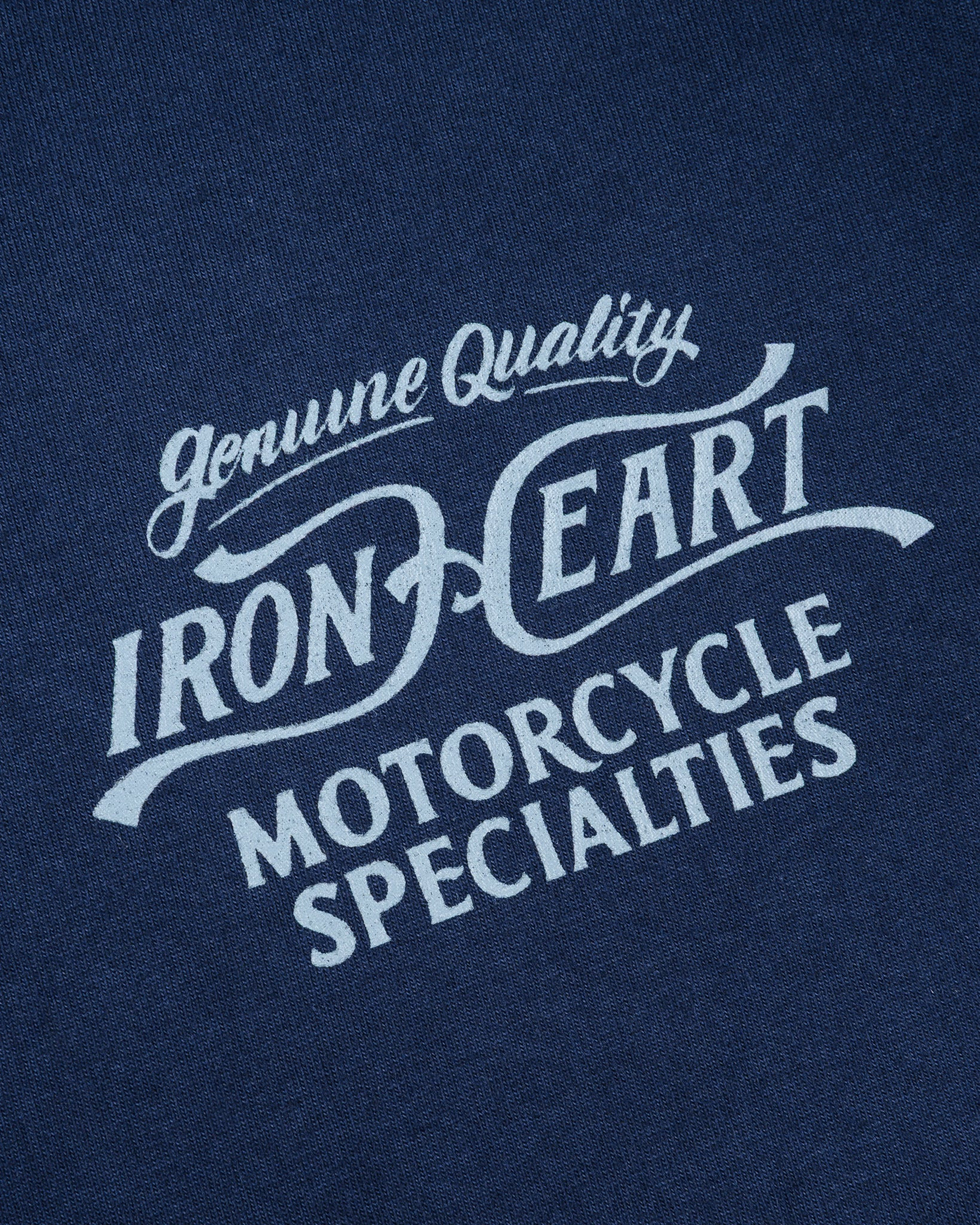 7.5OZ PRINTED LOOPWHEEL CREW NECK T-SHIRT - NAVY - 8