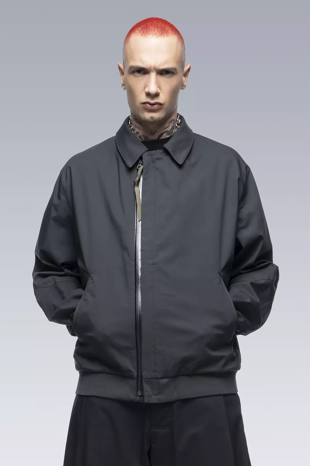 J111TS-CH Micro Twill Tec Sys Jacket Schwarzgrün - 2