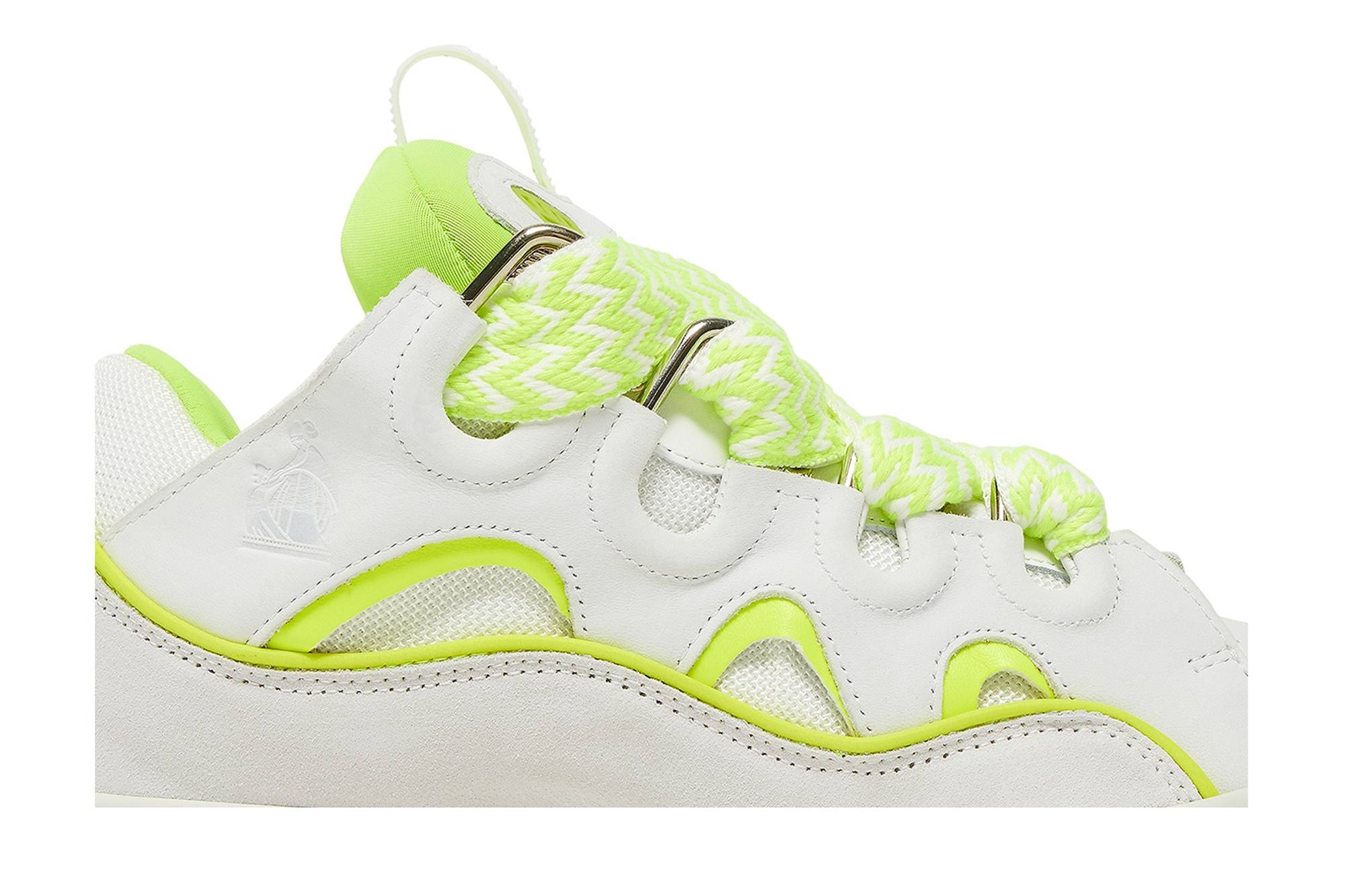 Lanvin Curb Sneakers 'White Fluo Yellow' - 2