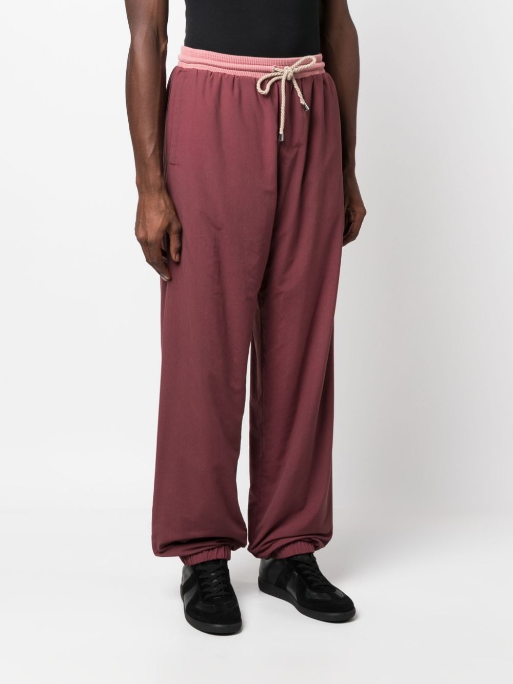 wide-leg drawstring track pants - 3