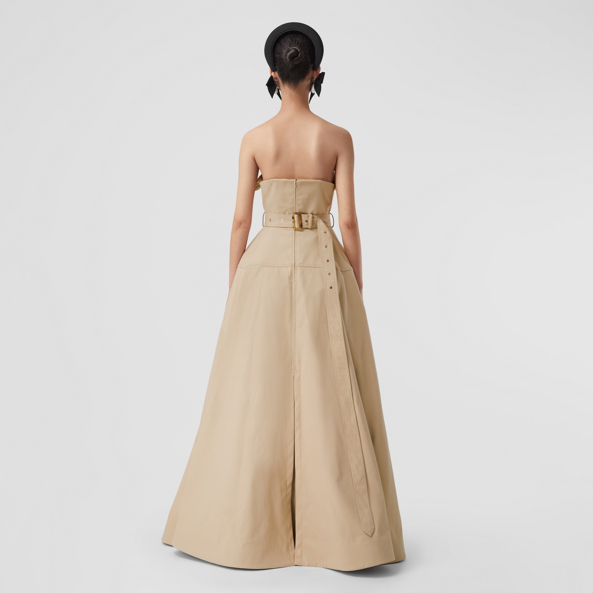 Cotton Gabardine Belted Trench Gown - 4