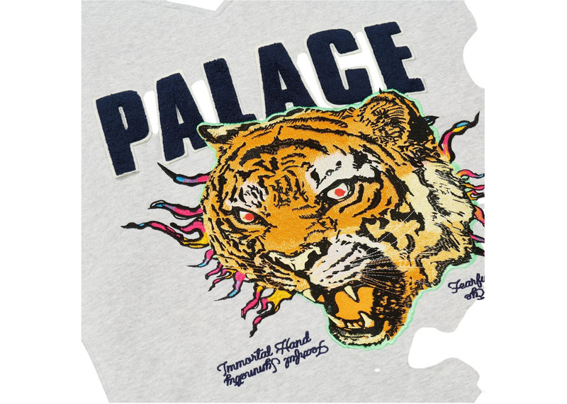 PALACE Palace Tora Tora Crew Grey Marl outlook