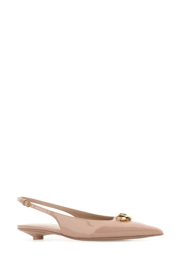 Powder pink leather VLogo The Bold Edition ballerinas - 2