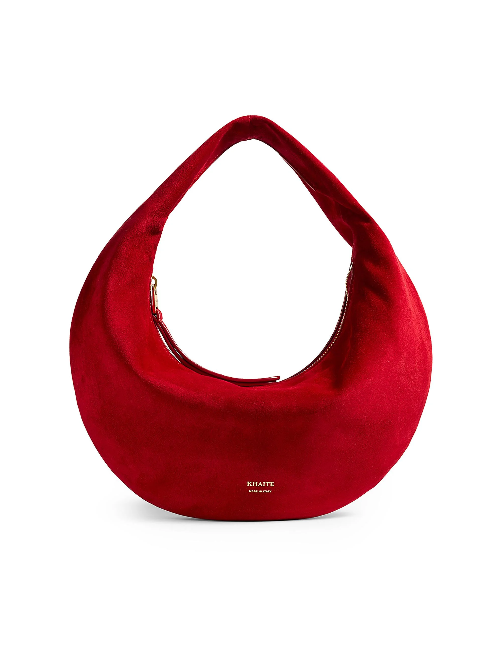 Women's Olivia Mini Suede Hobo Bag - Ruby - 1