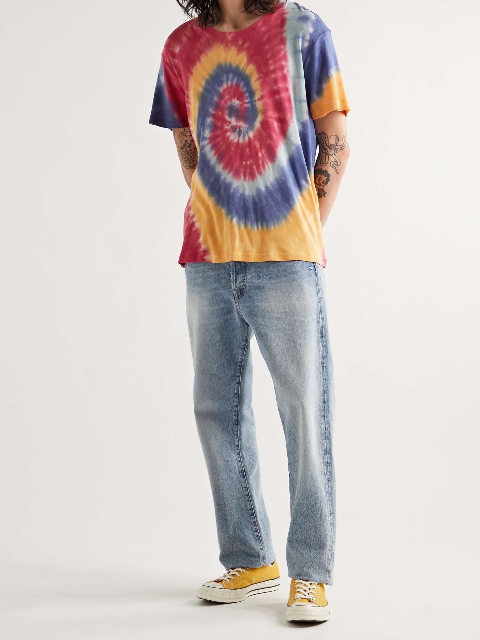 Tie-Dyed Cotton and Cashmere-Blend Jersey T-Shirt - 7