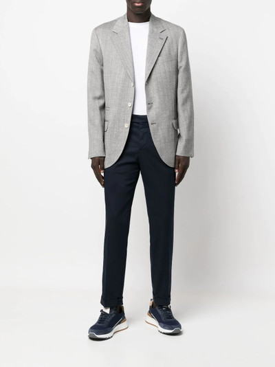 Brunello Cucinelli herringbone wool blazer outlook