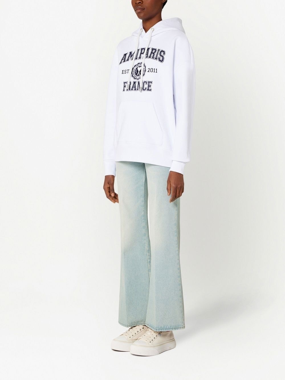 logo-print drawstring hoodie - 2