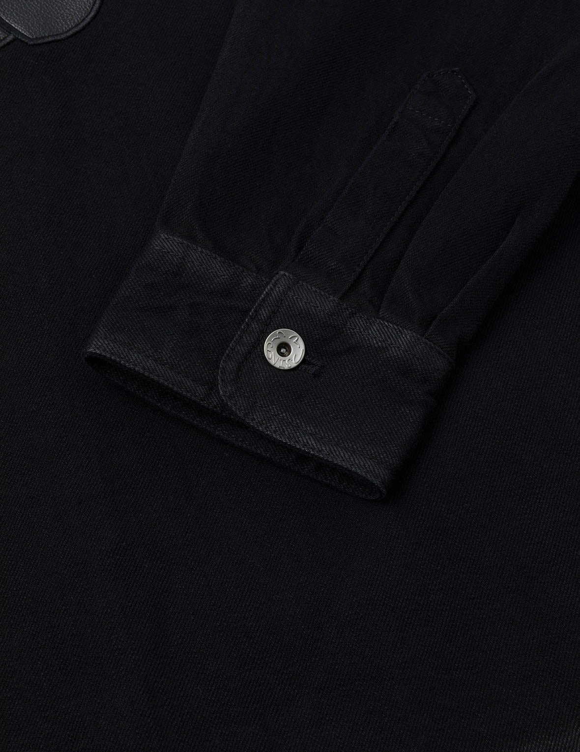 Kamon and Seagull Appliqué Regular Fit Denim Jacket Shirt - 15