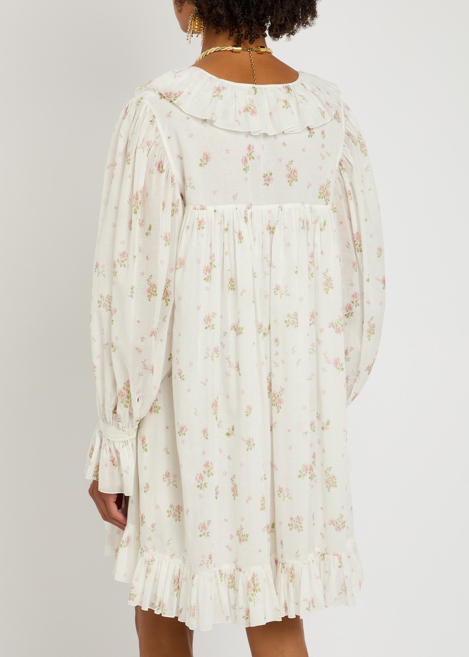 Chloe Floral-print Cotton Mini Dress - 3