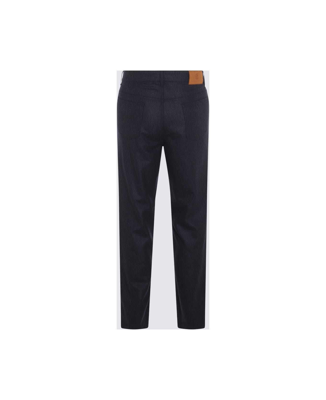 Navy Cotton Pants - 2