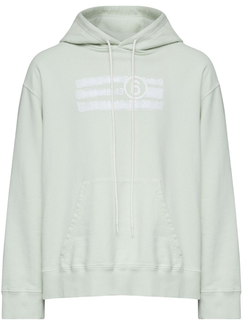 Numbers-motif hoodie 1