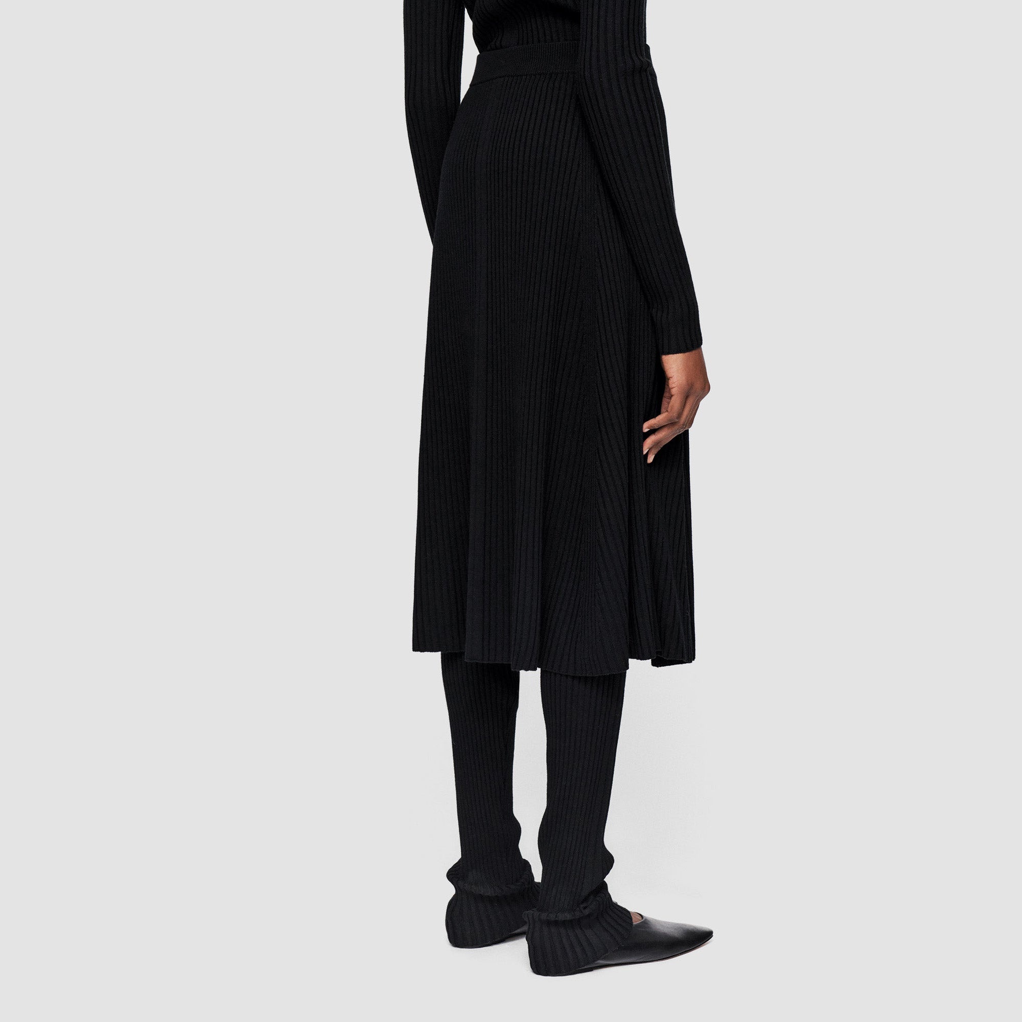 Merino Silk Rib Skirt - 3