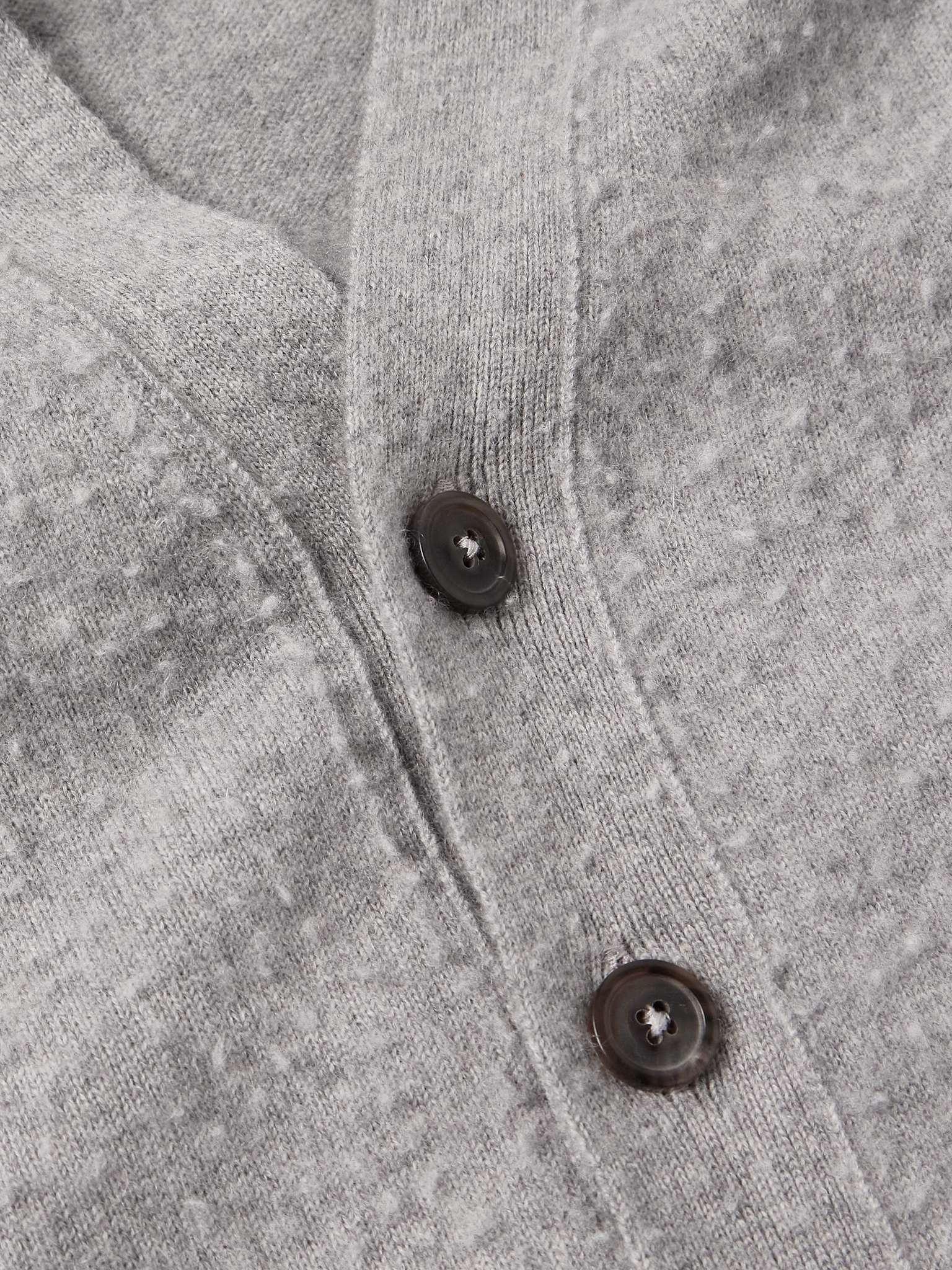Brushed-Cashmere and Cotton-Blend Cardigan - 5