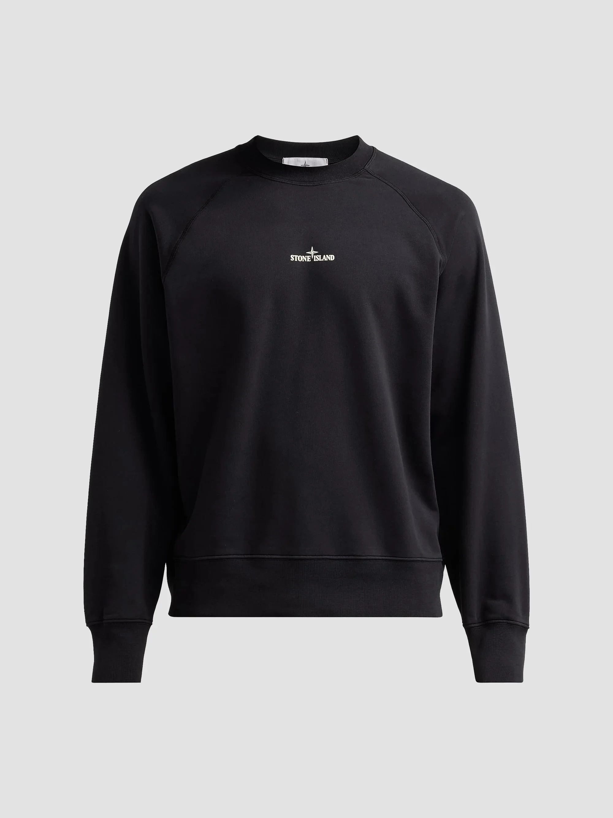 Men's Felpa Cotton Crewneck Sweatshirt - Black - 1