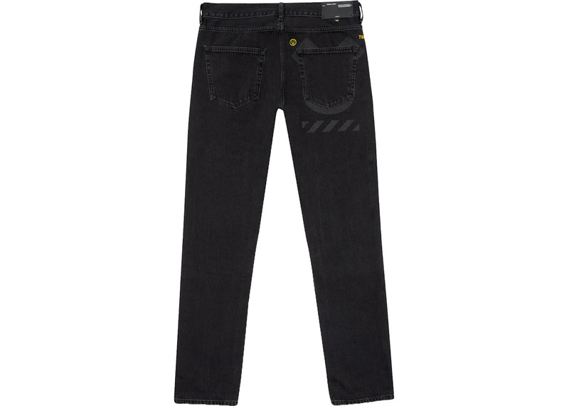 Off-White OFF-WHITE Undercover Slim 5 Pocket Denim Pants Black/Multicolor outlook