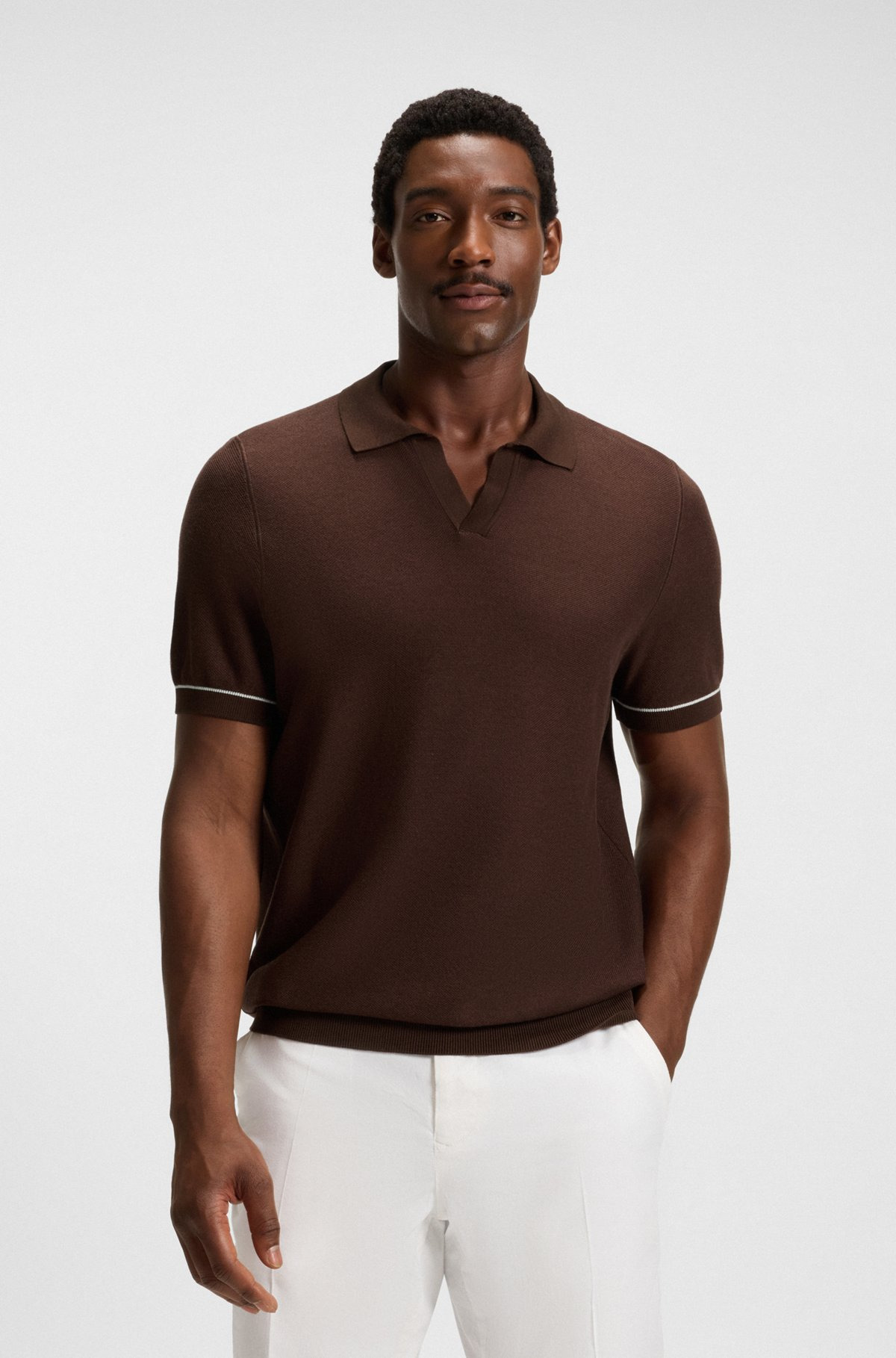 SWEATER WITH JOHNNY COLLAR - 2