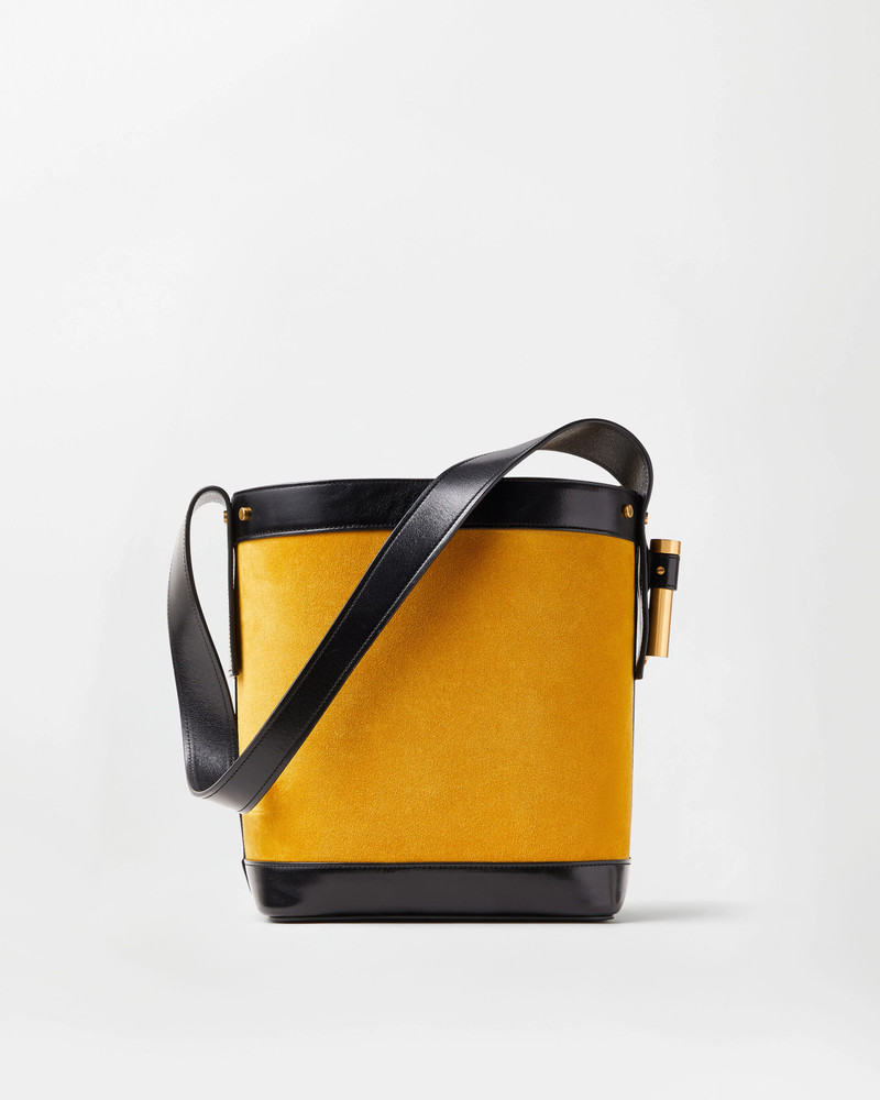 Pivot Small Suede Bucket Bag 6