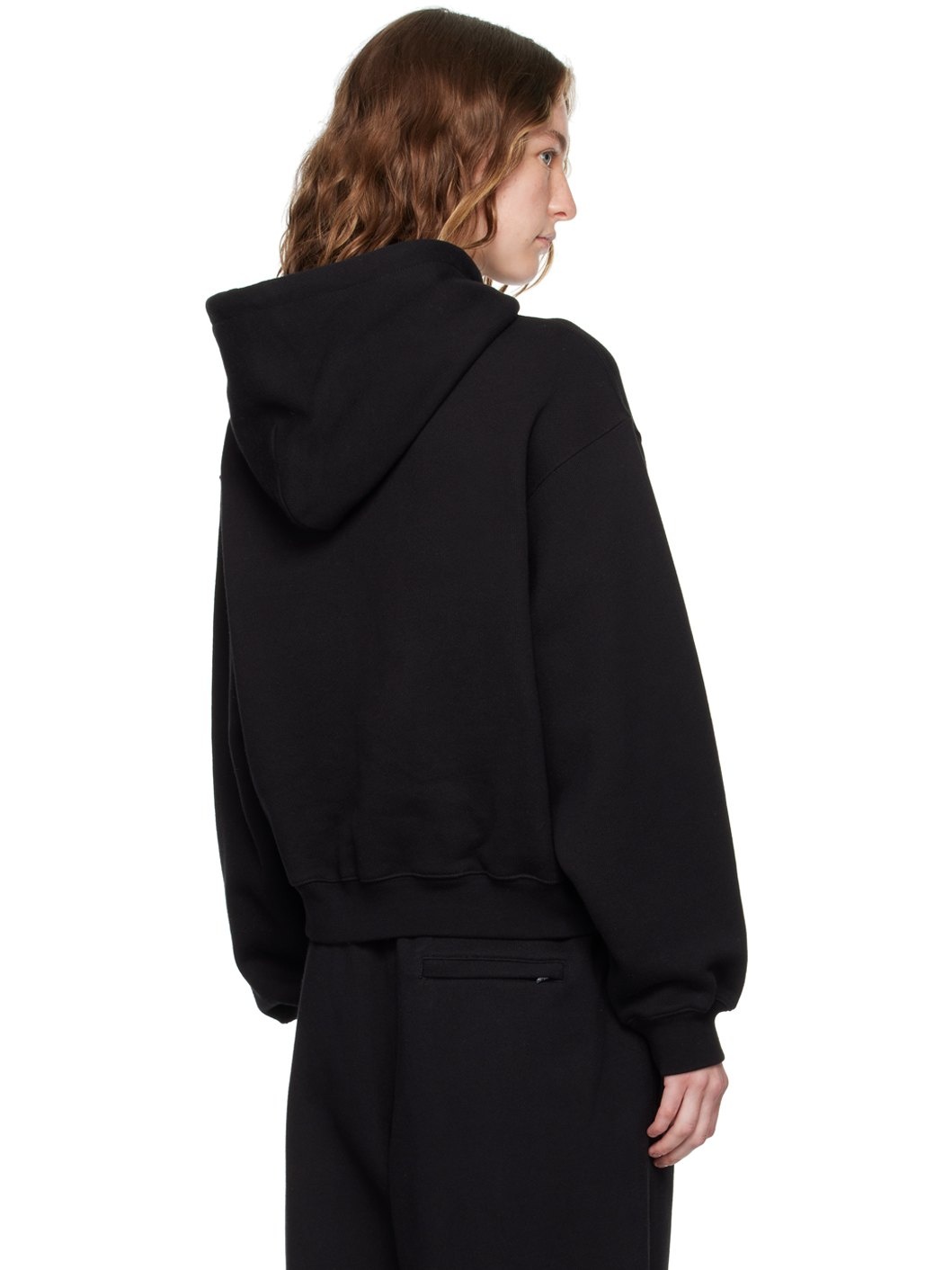 Black Bonded Puff Logo Hoodie - 3