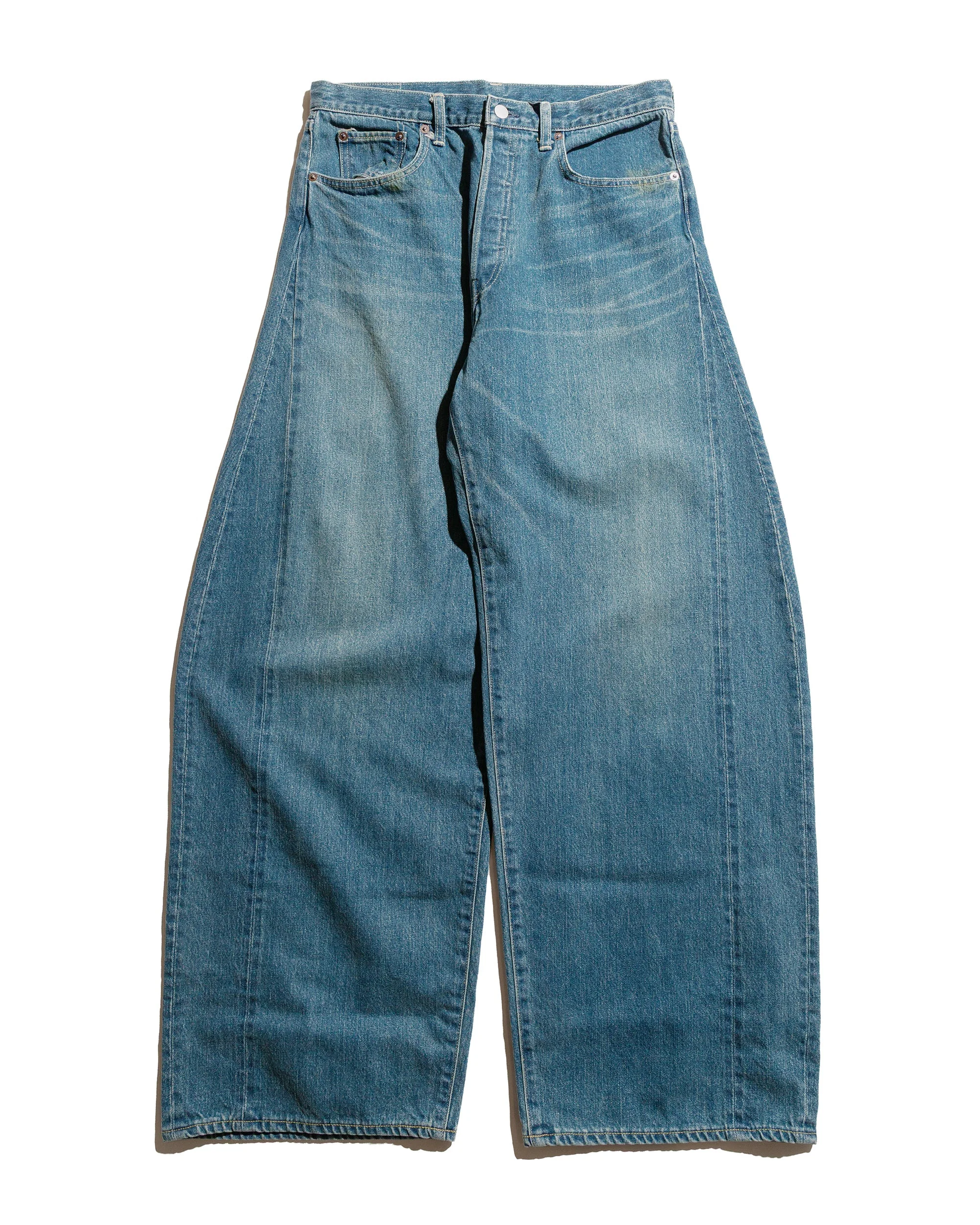 Deformation Wide Denim Jeans Indigo - 1