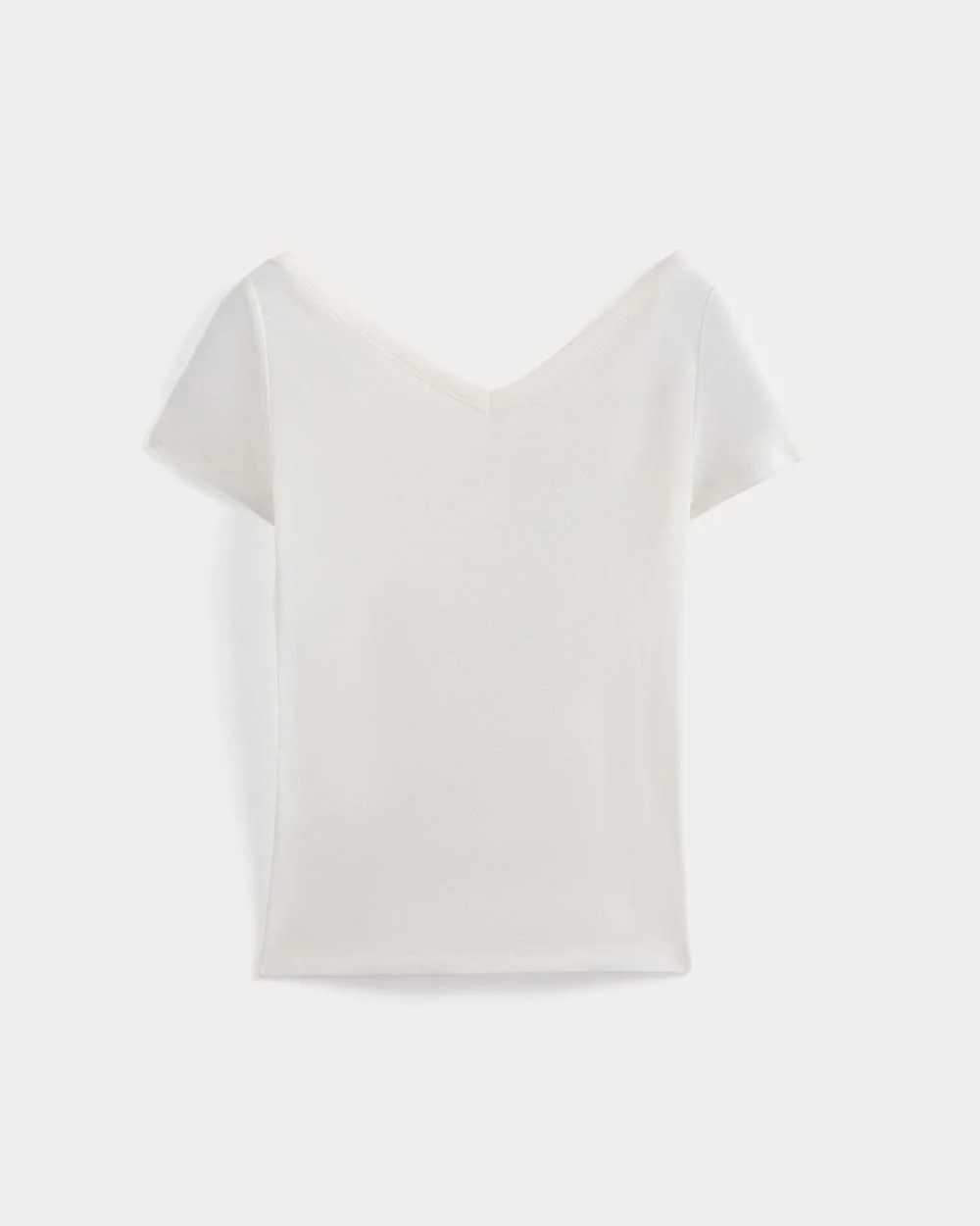 TISSUE SHORT-SLEEVE V-NECK TOP - 1