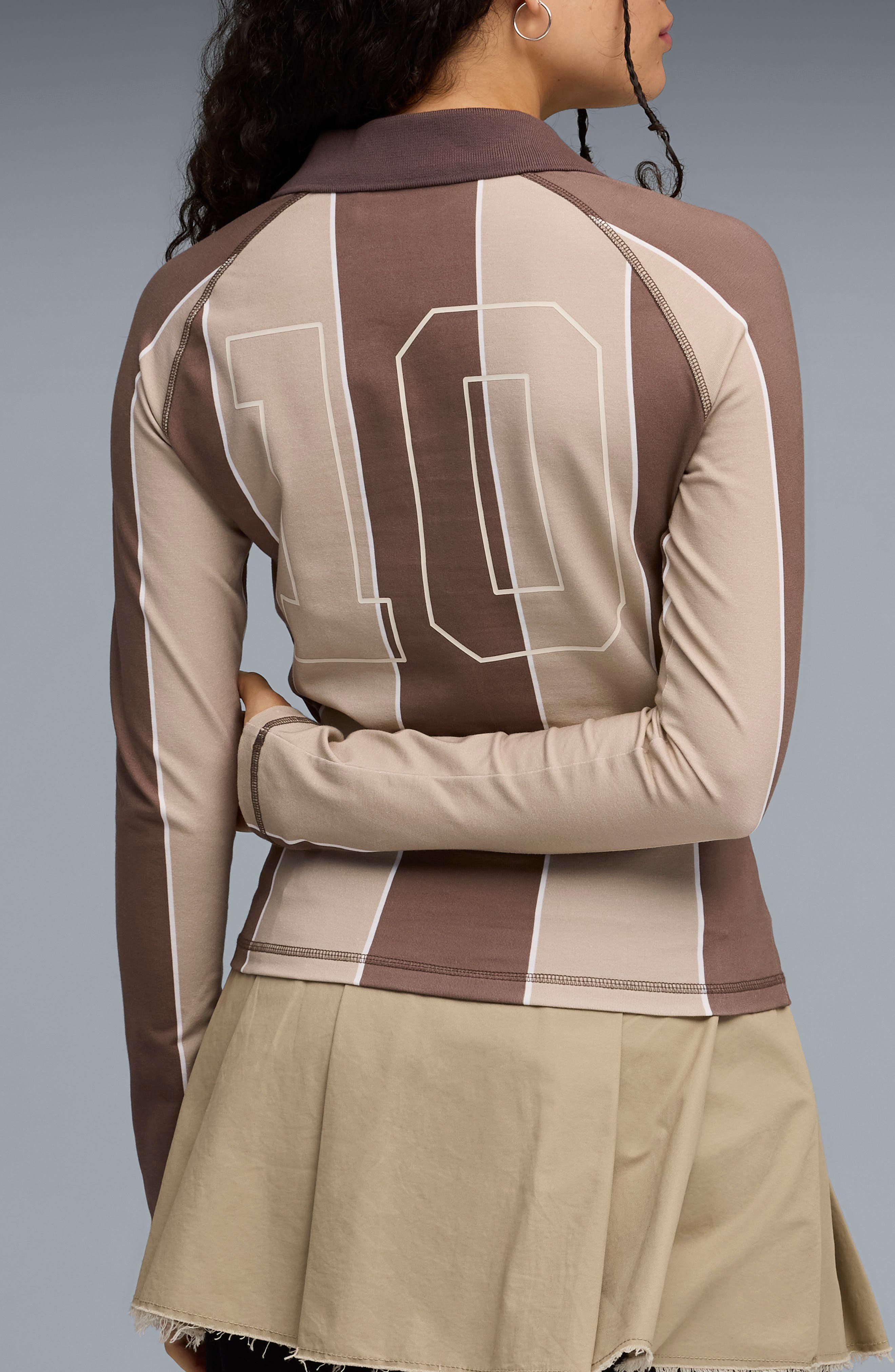 PUMA x KidSuper Long Sleeve Cotton Goalie Jersey in Flat Bronze at Nordstrom - 2