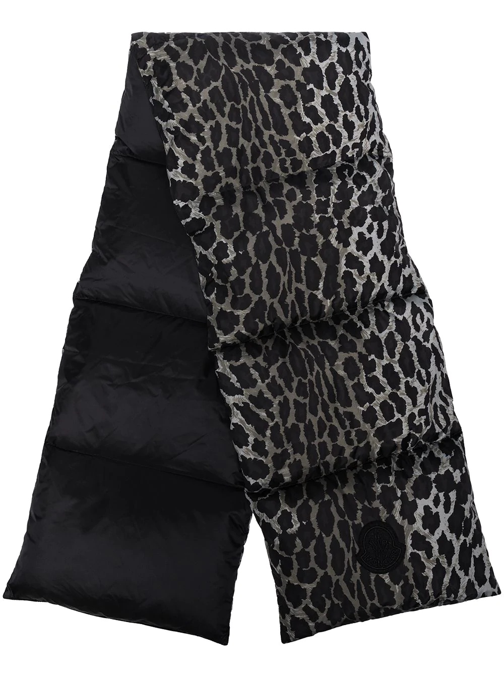 leopard-print padded scarf - 1