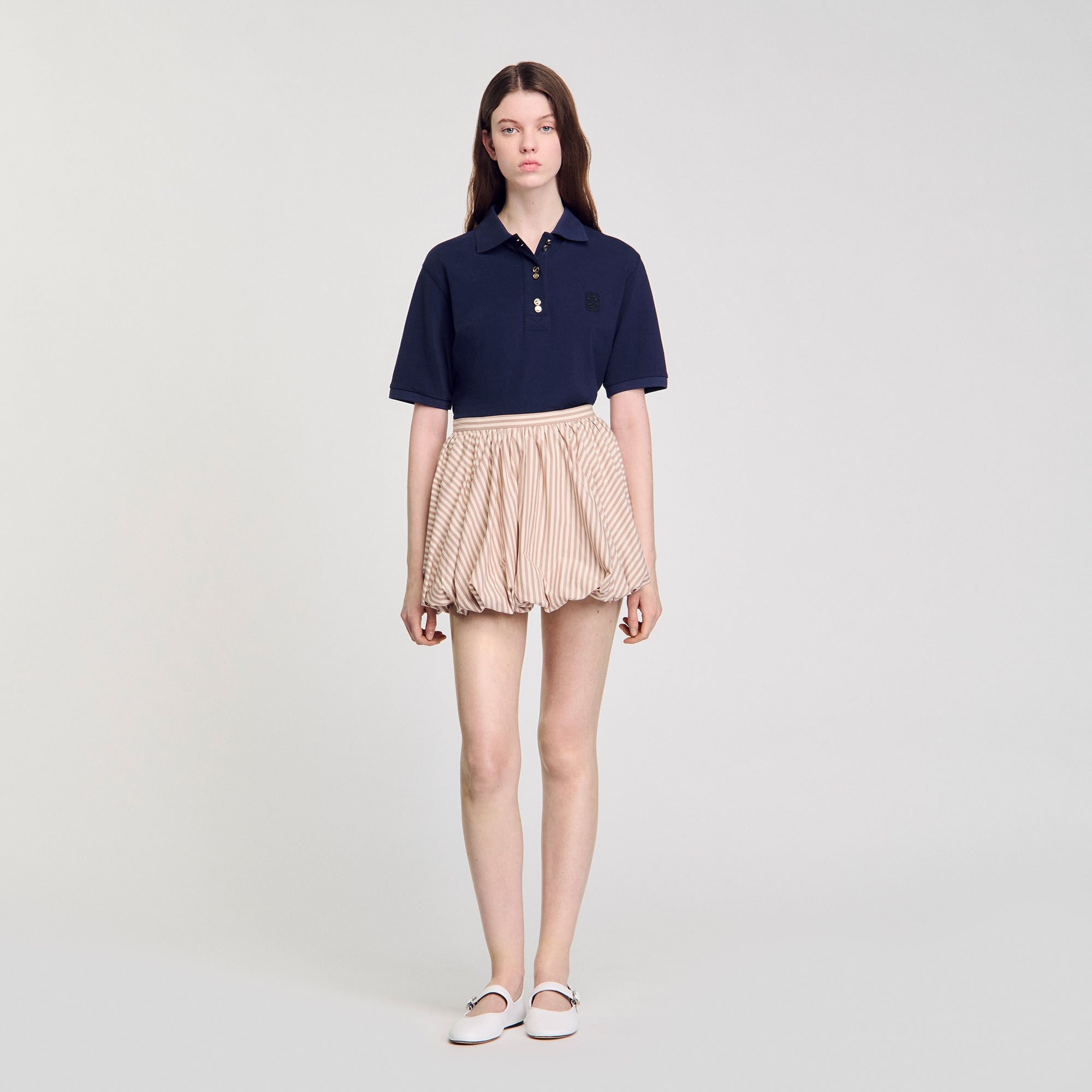 STRIPED BUBBLE SKIRT - 2