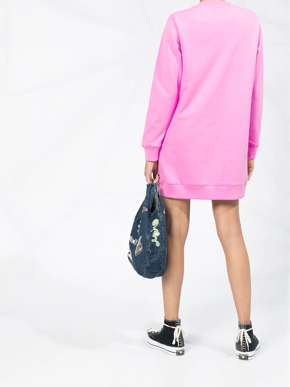 logo-print sweatshirt dress - 6