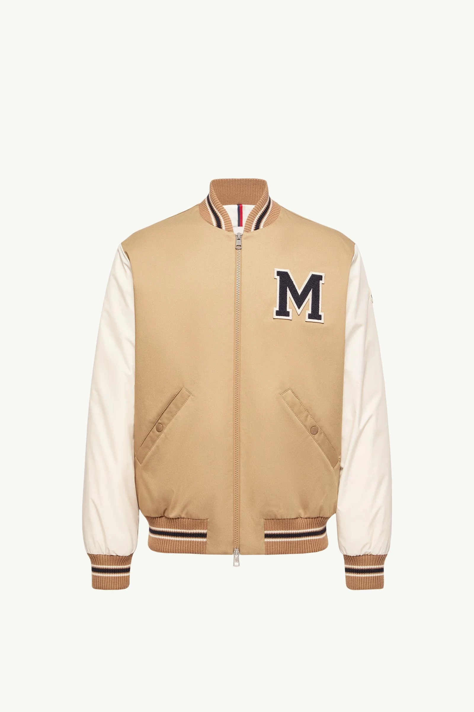 Oreane Cotton Blend Varsity Down Jacket - 1