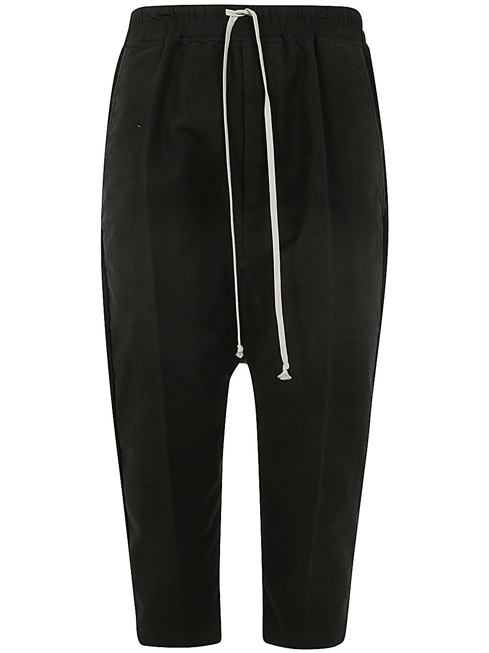 パンツ rick owens  drawstring cropped pants Gray Hollywood Drawstring Cropped Trousers by Rick Owens on Sale