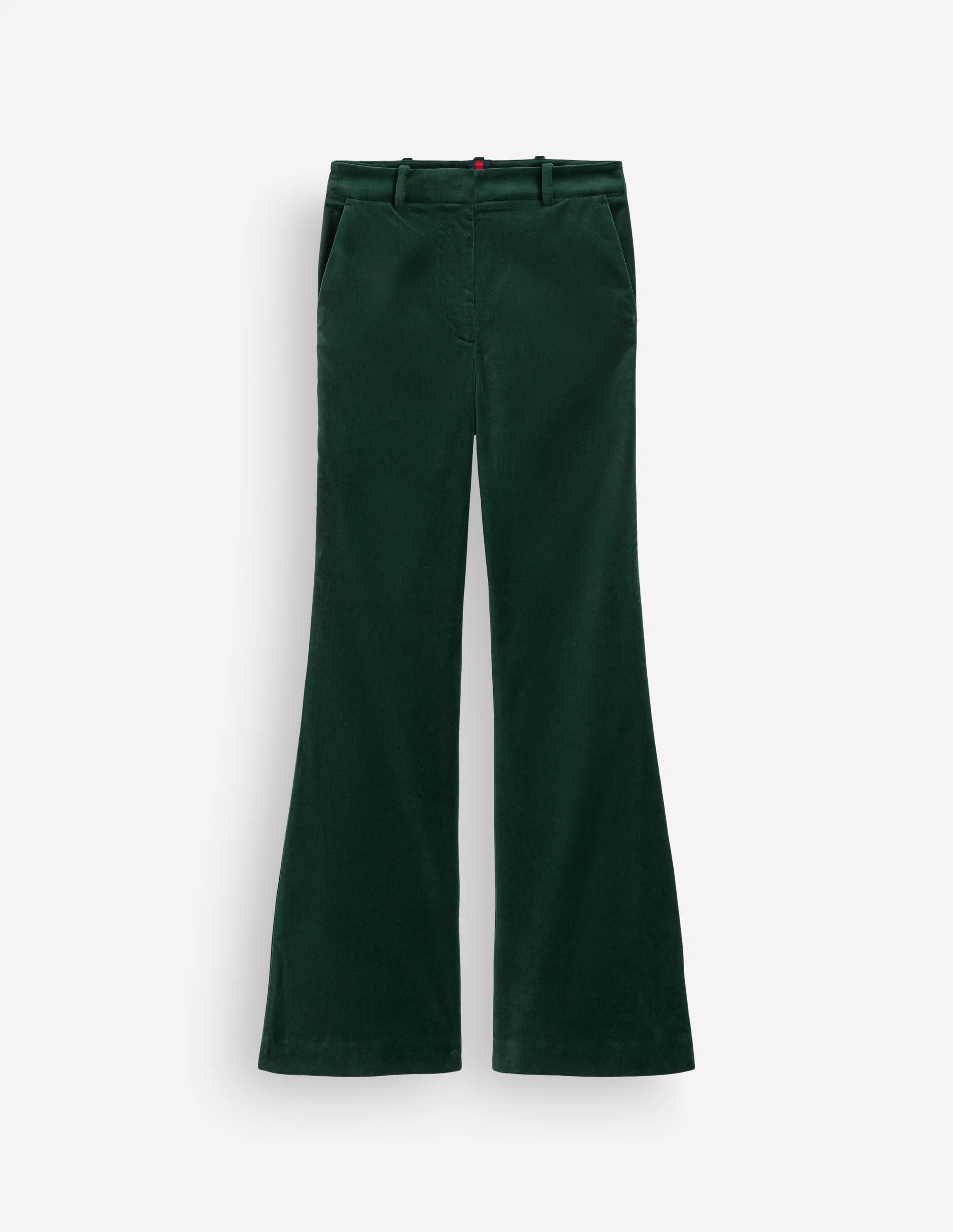 Flare Velvet Pants-Midnight Emerald - 1