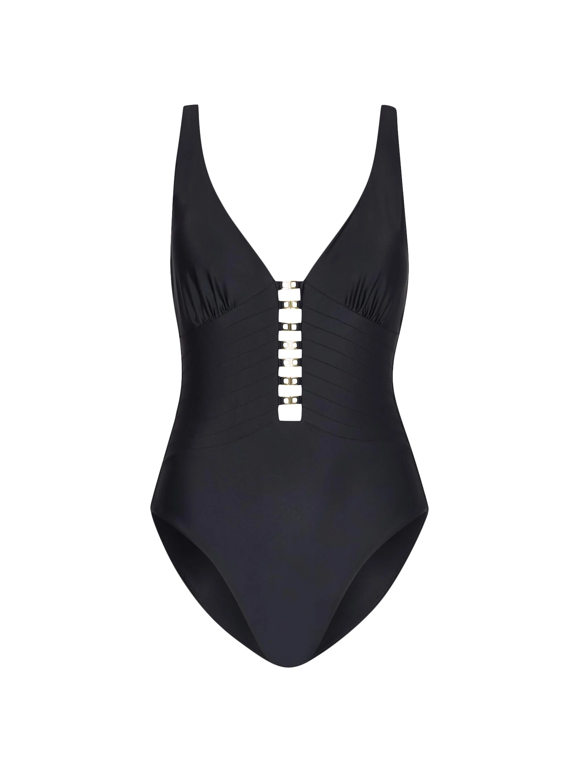 Women's Embellished One-Piece Swimsuit - Black - 1
